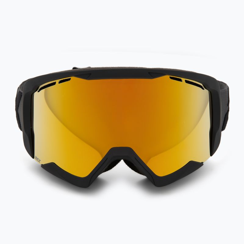 Maschera da sci IMX Snow black matt/black/gold iridium/ brown 2