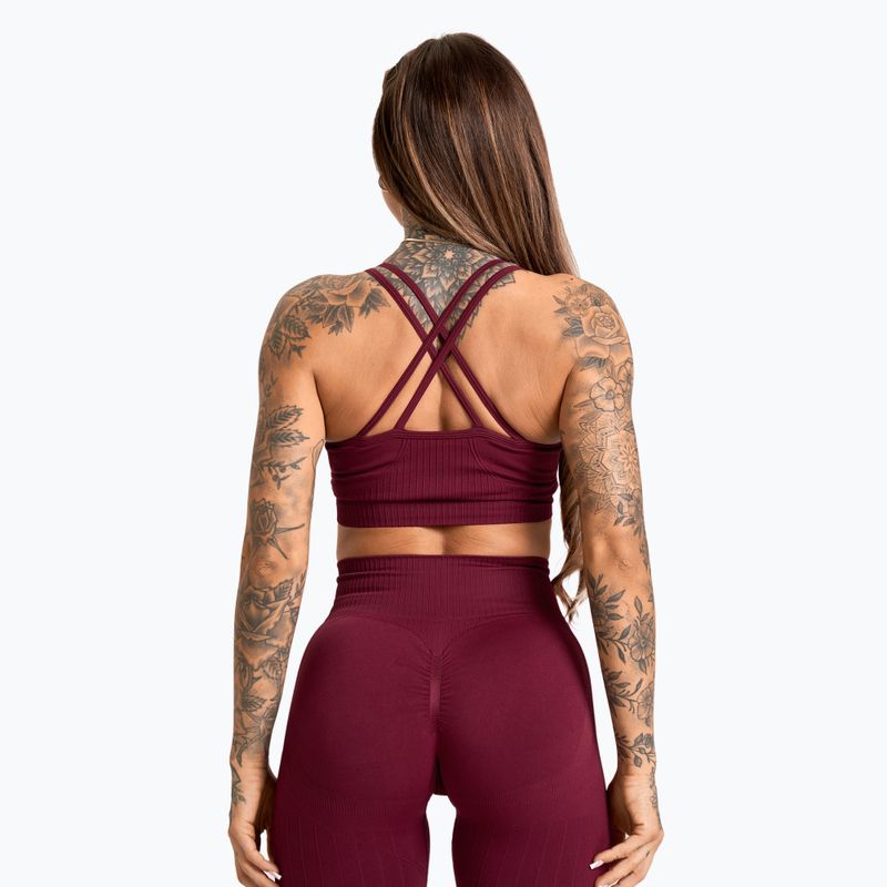 Reggiseno da allenamento Gym Glamour Push Up 2.0 merlot 3