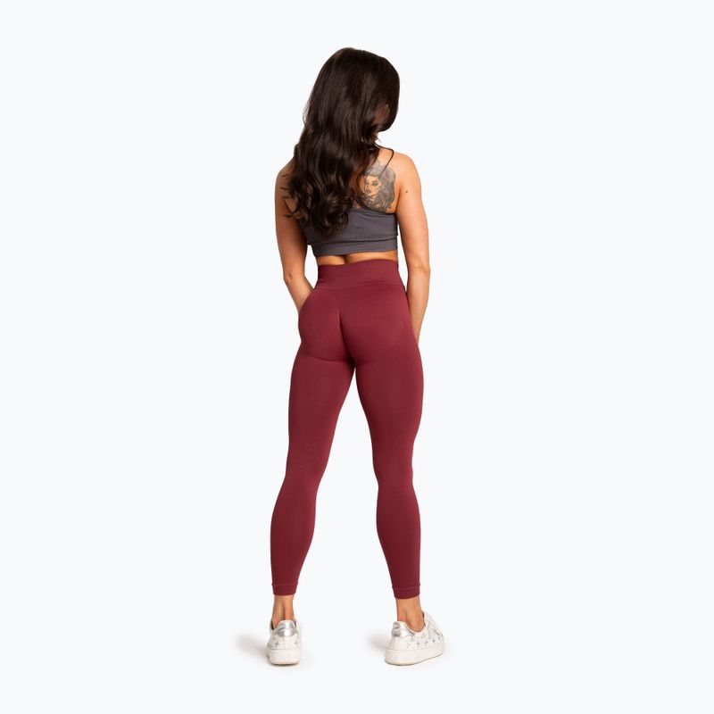 Leggings donna Gym Glamour Basic Scrunch bordeaux 3