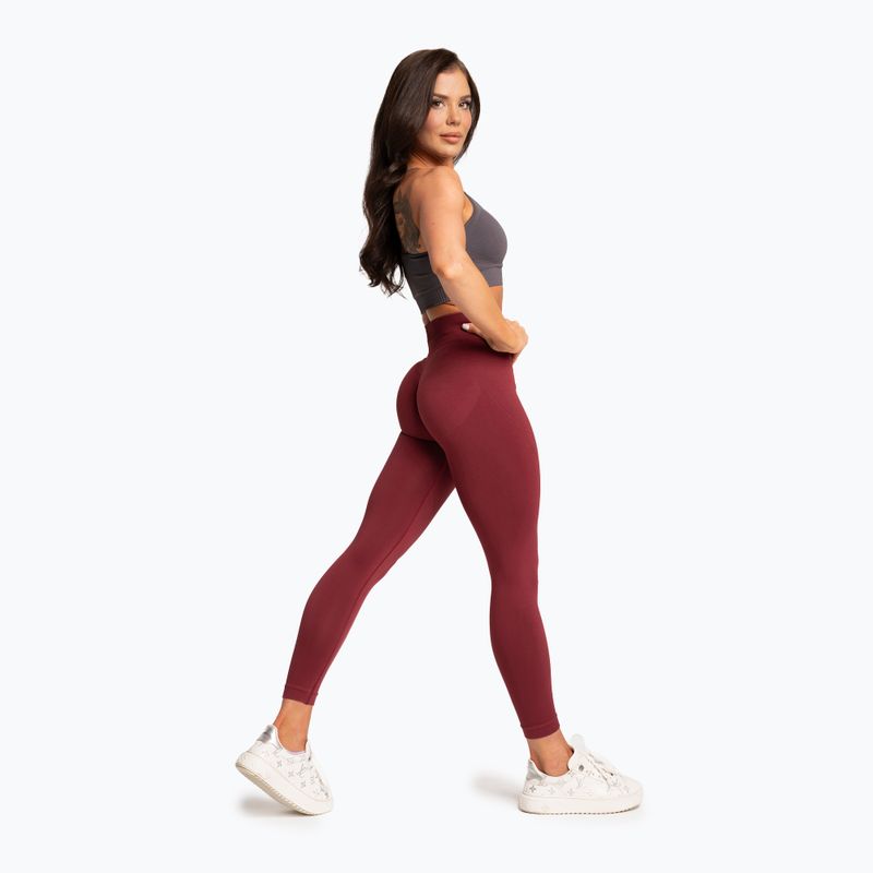 Leggings donna Gym Glamour Basic Scrunch bordeaux 4