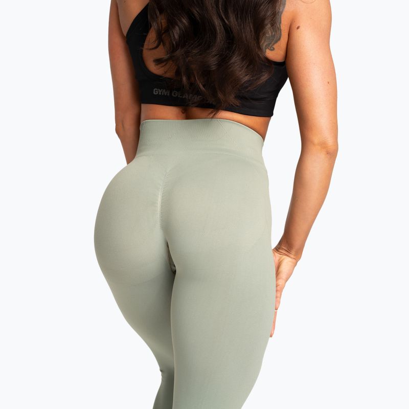 Leggings donna Gym Glamour Basic Scrunch verde 6