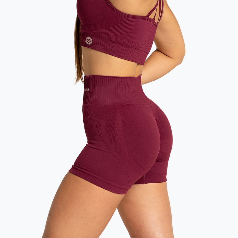 Pantaloncini da allenamento da donna Gym Glamour Push Up 2.0 merlot 3