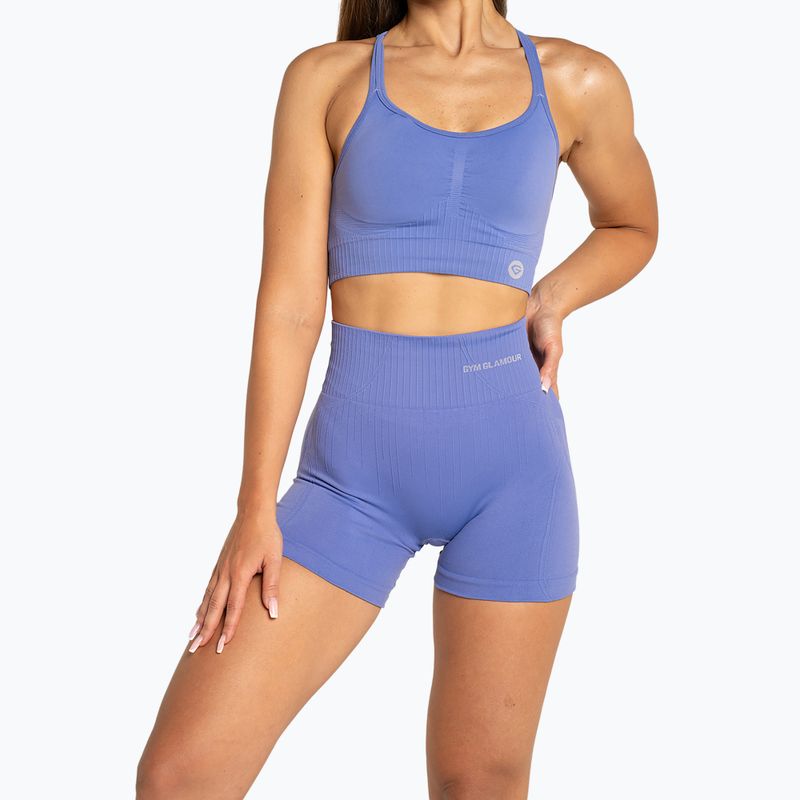 Pantaloncini da allenamento da donna Gym Glamour Push Up 2.0 lavanda 2