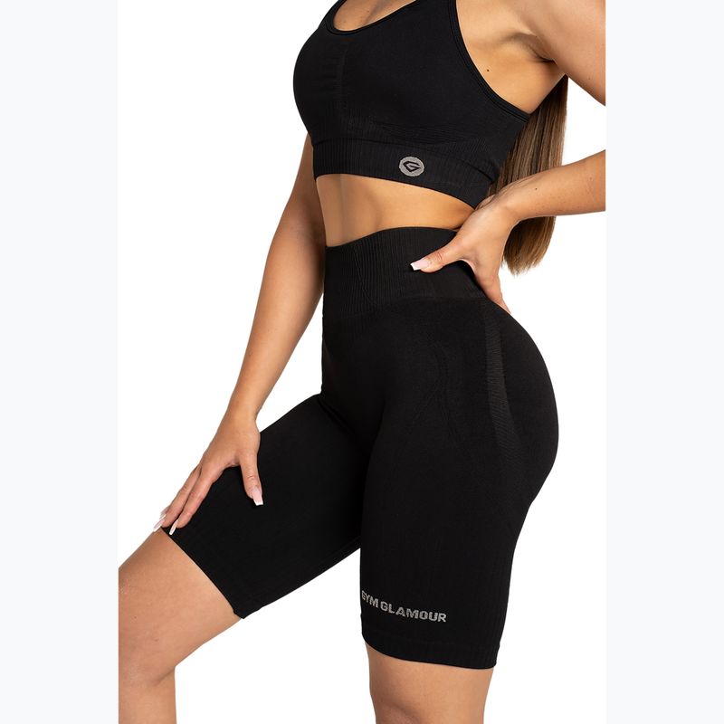 Pantaloncini da allenamento biker da donna Gym Glamour Push Up 2.0 nero 3