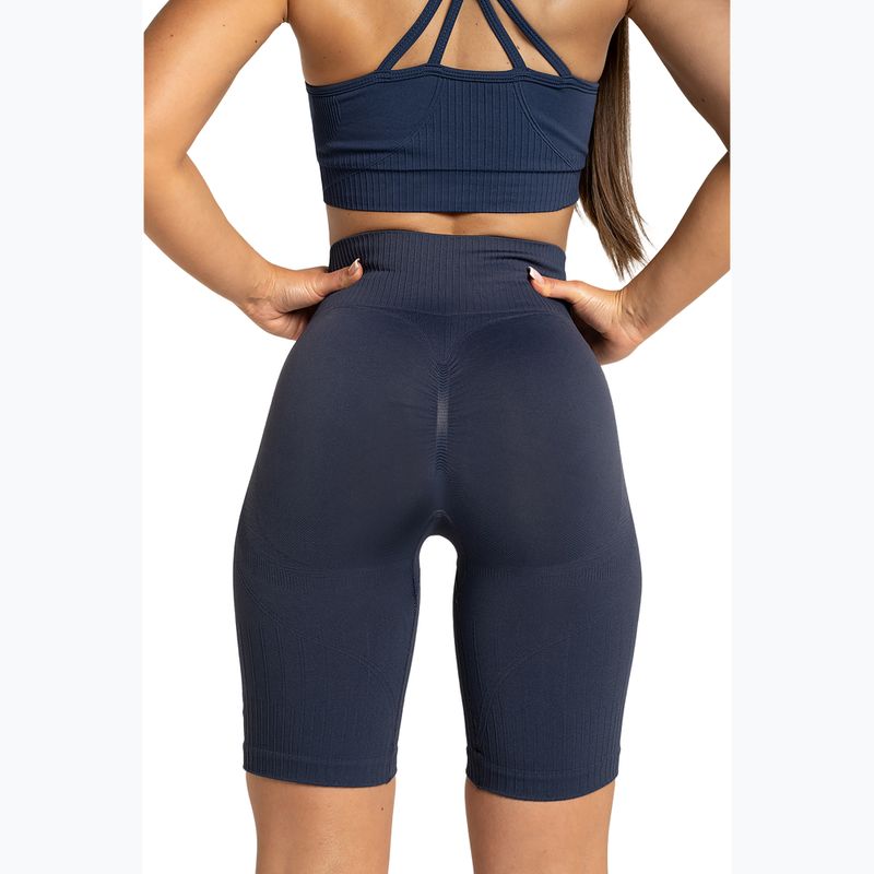 Pantaloncini da allenamento biker da donna Gym Glamour Push Up 2.0 denim 2