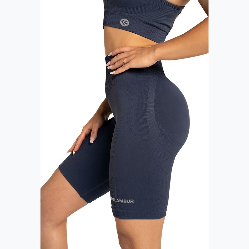 Pantaloncini da allenamento biker da donna Gym Glamour Push Up 2.0 denim 4