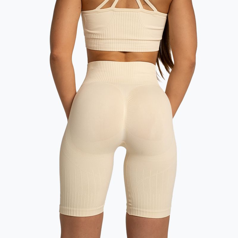 Pantaloncini da allenamento biker da donna Gym Glamour Push Up 2.0 nude 2