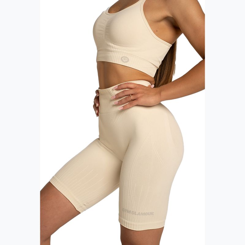 Pantaloncini da allenamento biker da donna Gym Glamour Push Up 2.0 nude 4