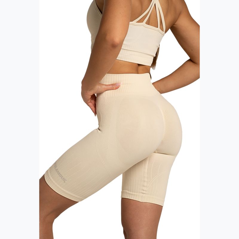 Pantaloncini da allenamento biker da donna Gym Glamour Push Up 2.0 nude 5