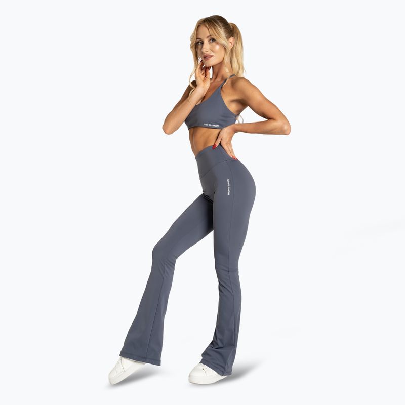 Leggings da allenamento donna Gym Glamour Flare blu 2