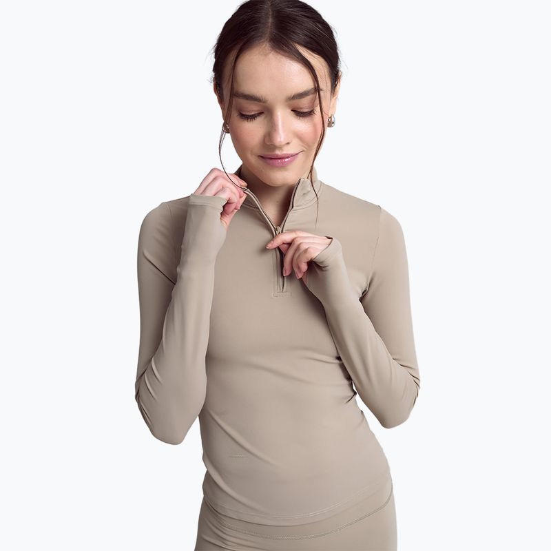 Maglia donna a manica lunga JOYINME Motion LS 1/4 Zip salvia 3