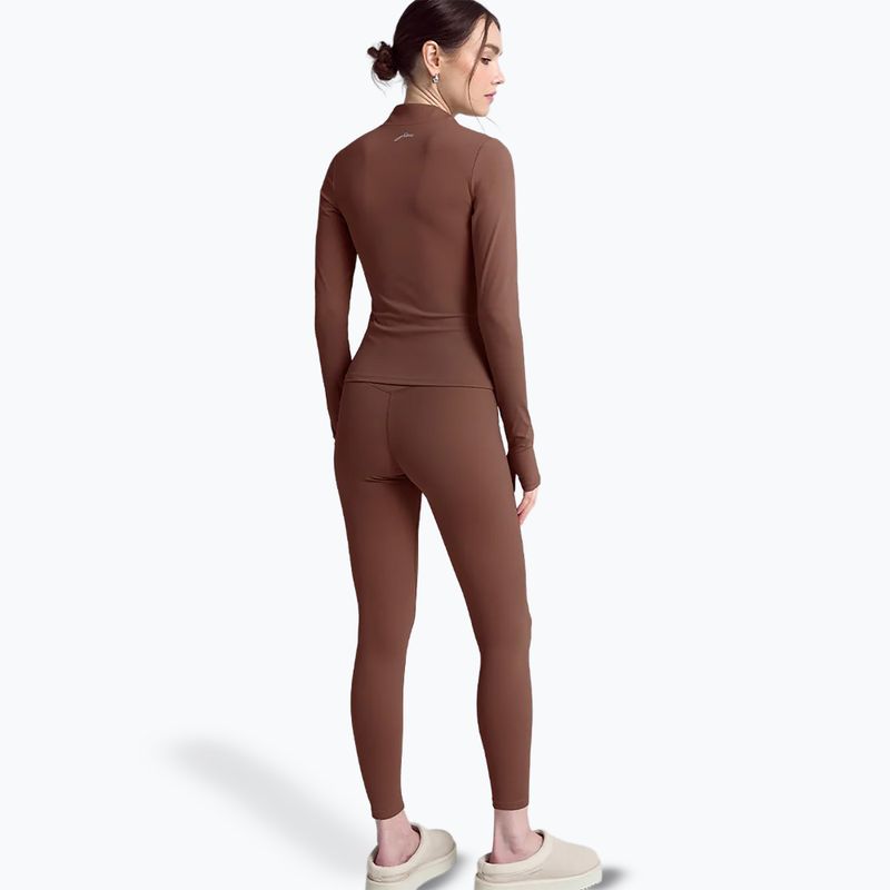 Maglia donna a manica lunga JOYINME Motion LS 1/4 Zip castagna 3
