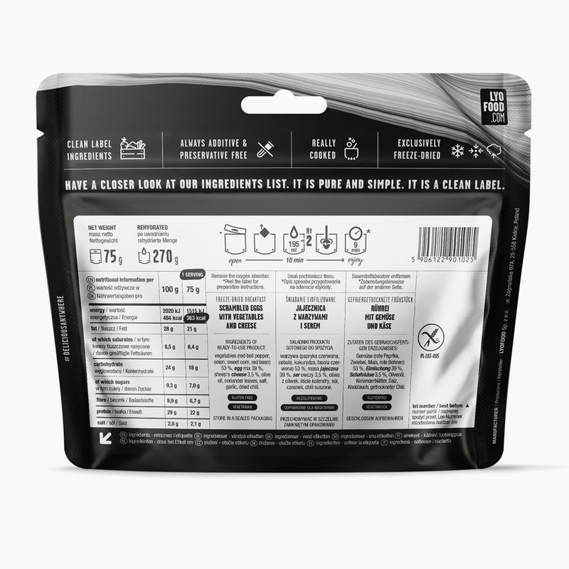 Cibo liofilizzato LYOFOOD Uova strapazzate alla messicana 270 g 2