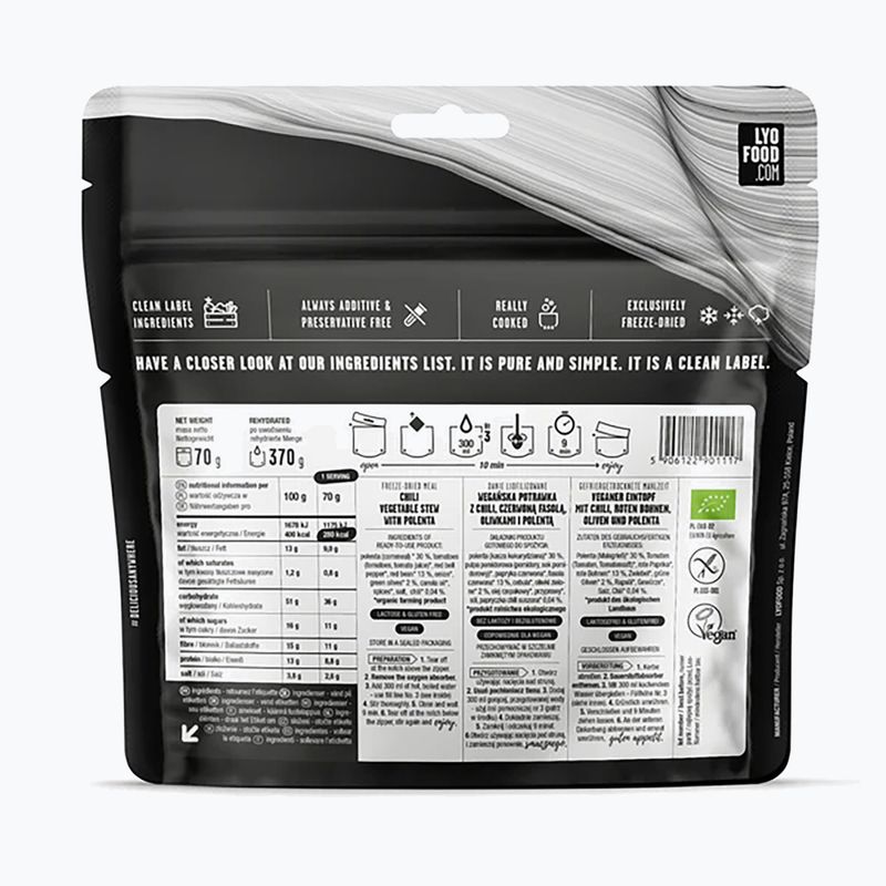 Cibo liofilizzato LYOFOOD Chili sin Carne 370 g 2