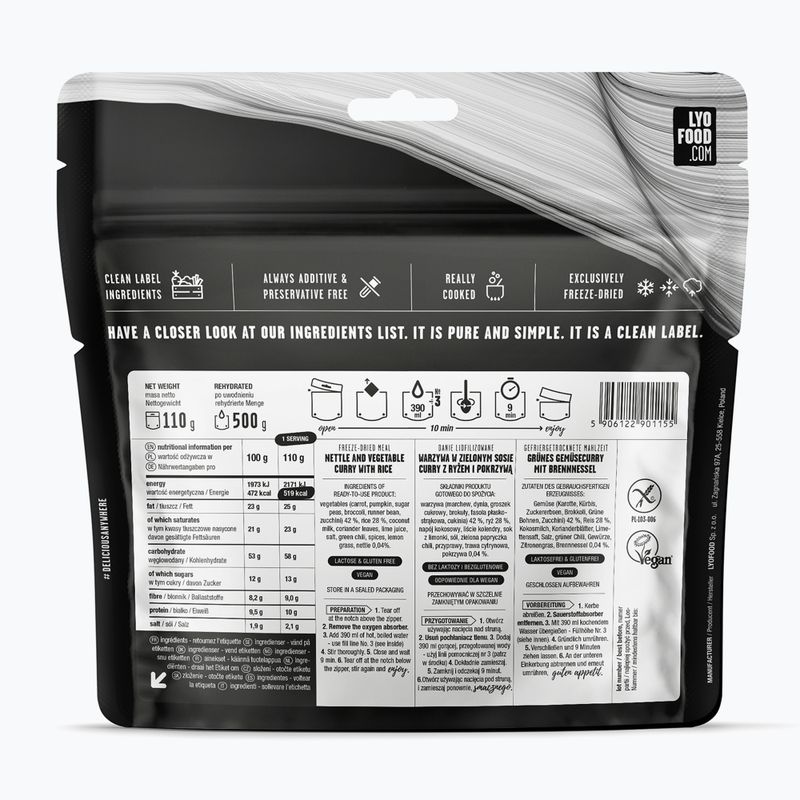Cibo liofilizzato LYOFOOD Curry con ortica 500 g 2