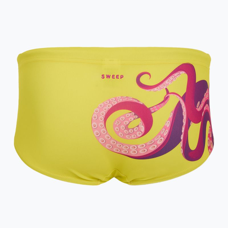 SWEEP Aqua Kraken, boxer da bagno da uomo rosa/giallo 2