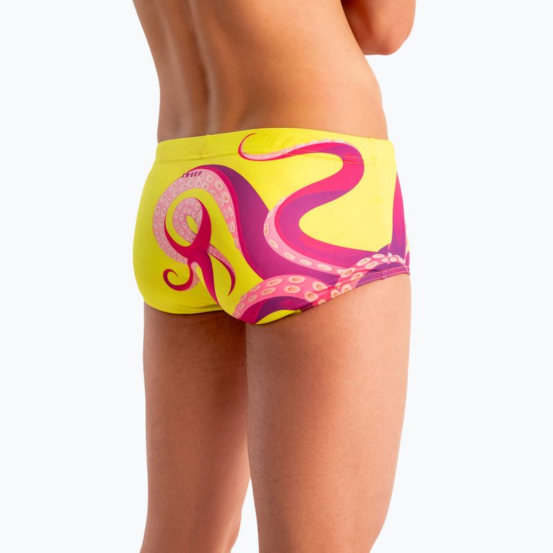 SWEEP Aqua Kraken, boxer da bagno da uomo rosa/giallo 6