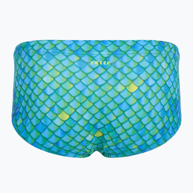SWEEP Aqua Hippos, boxer da bagno da uomo blu/giallo/verde 3