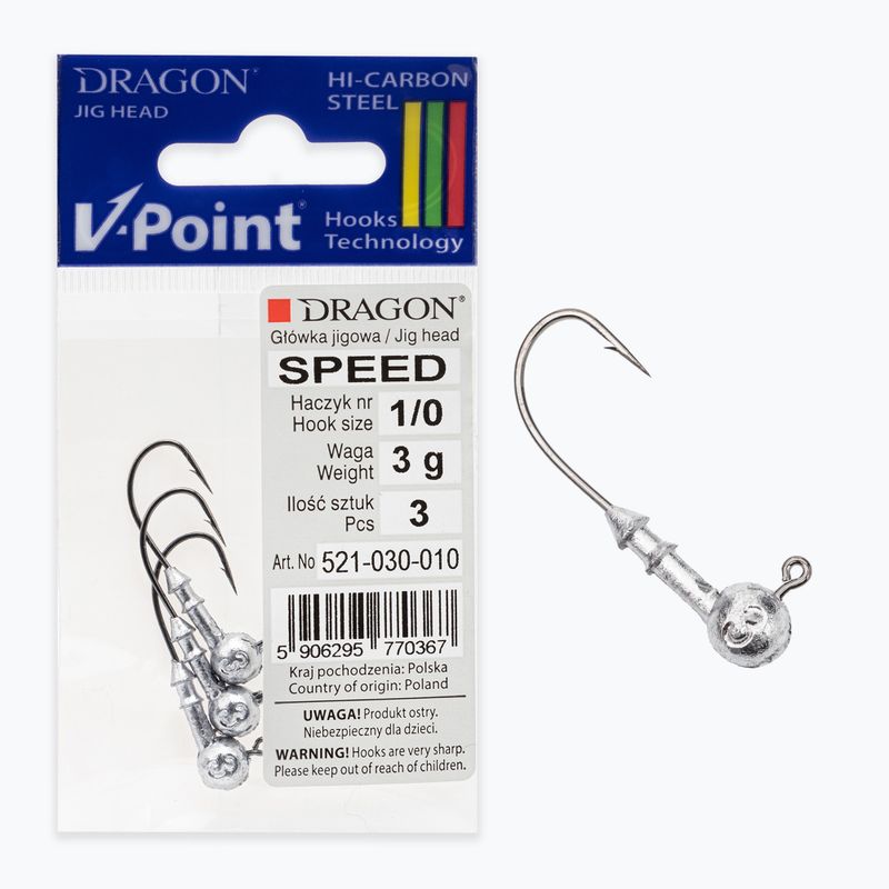 DRAGON V-Point Speed 3g 3pc testa jig nera PDF-521-030-010