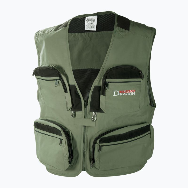 Gilet da pesca verde DRAGON Team Dragon CHR-KA-20-02