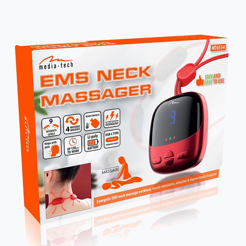 Media-Tech EMS Massaggiatore per il collo rosso 5
