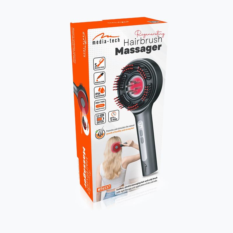 Massaggiatore Media-Tech Hairbrush gray/black 10