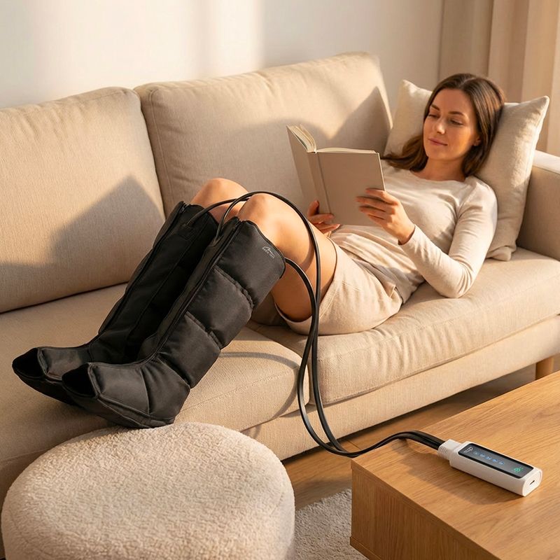 Massaggiatore linfatico per gambe Media-Tech Air Compression Lymphatic Drainage black 12