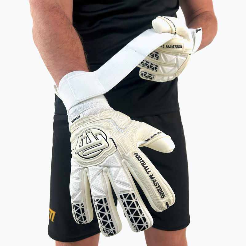 Guanti da portiere bianchi Football Masters Voltage Plus NC 4