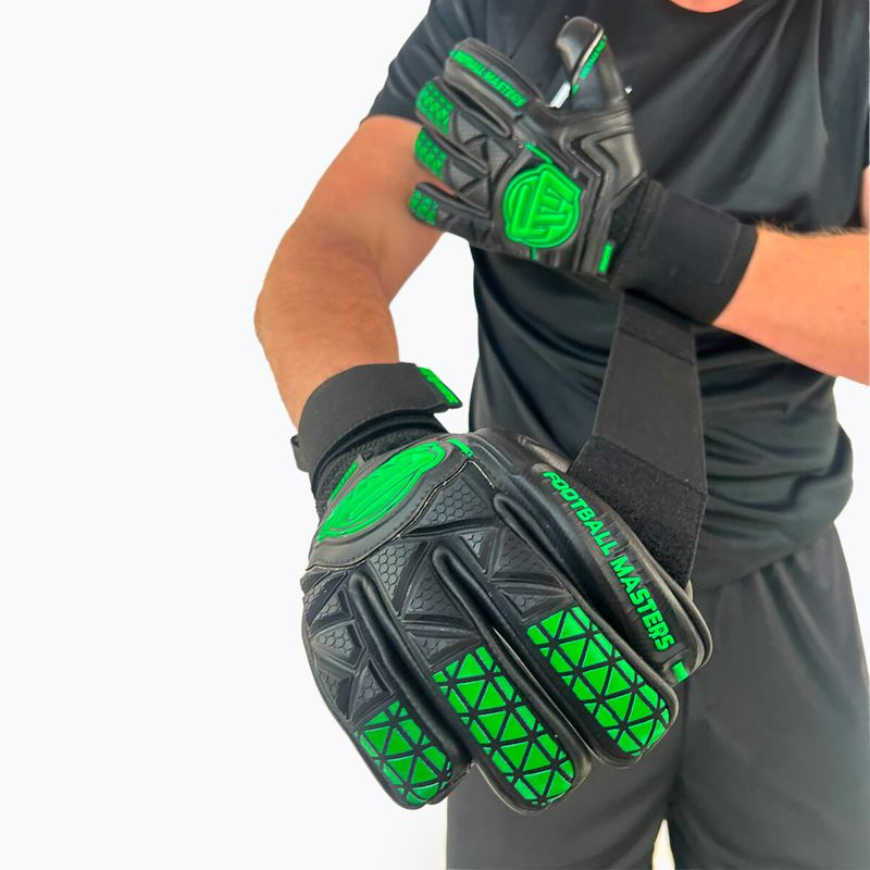 Guanti da portiere Football Masters Voltage Plus NC nero/verde 5