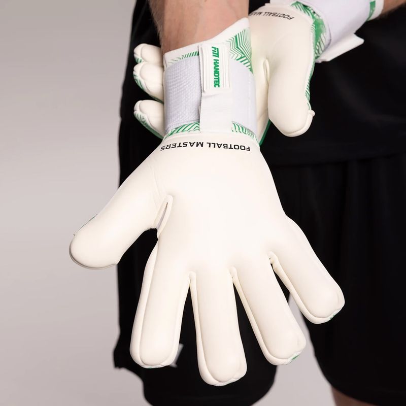 Guanti da portiere Football Masters Varis X Pro NC bianco/verde 9