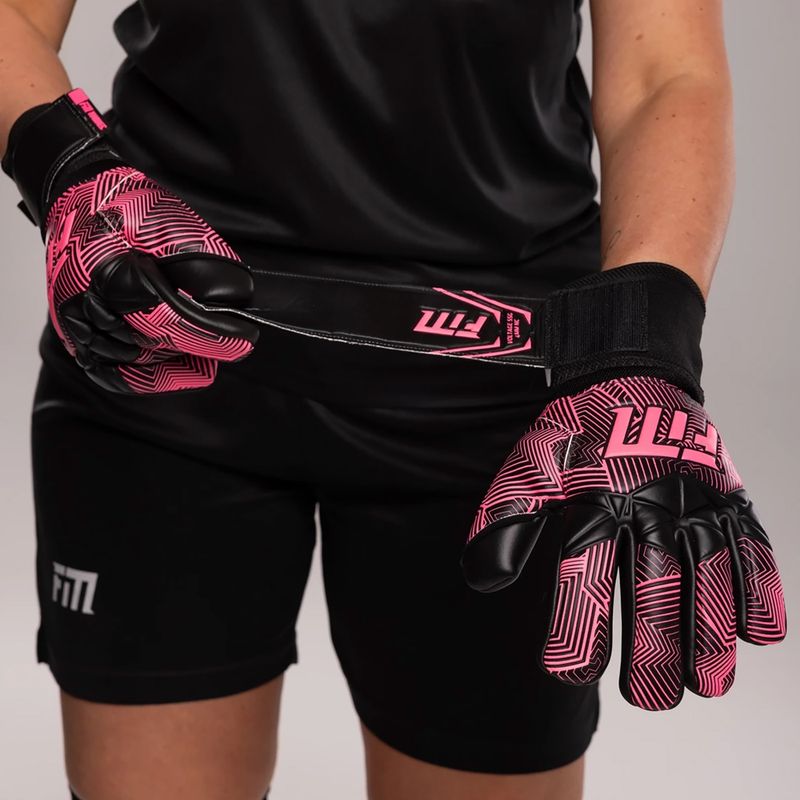 Guanti da portiere Football Masters Varis X NC nero/rosa 6