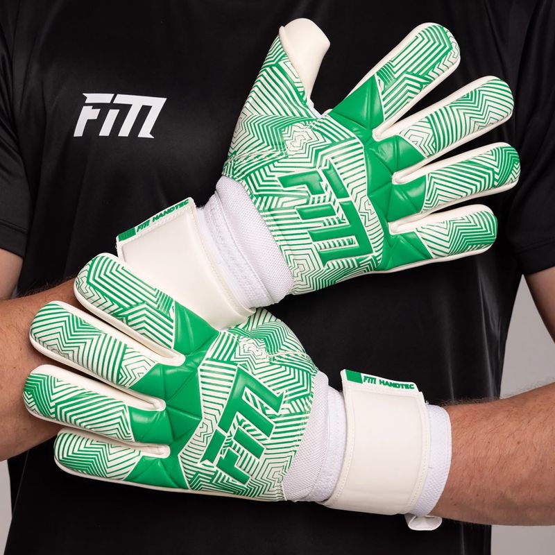 Guanti da portiere Football Masters Varis X NC bianco/verde 3