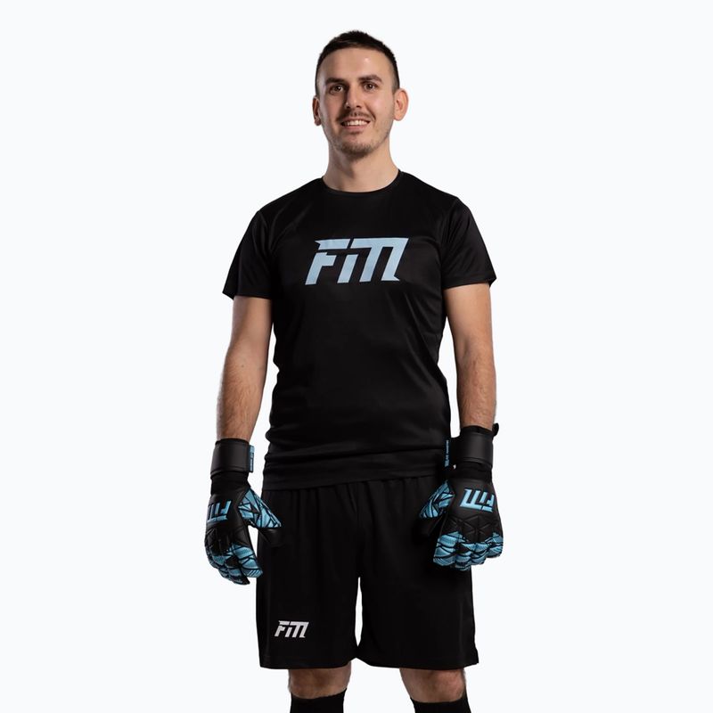 Guanti da portiere Football Masters Invictus X Training nero/blu 2