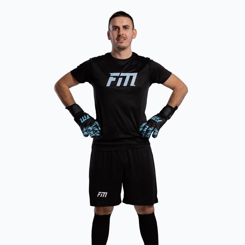 Guanti da portiere Football Masters Invictus X Training nero/blu 3