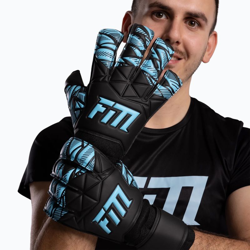 Guanti da portiere Football Masters Invictus X Training nero/blu 5