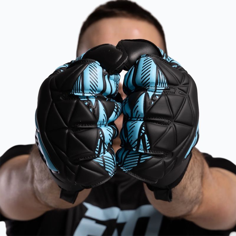 Guanti da portiere Football Masters Invictus X Training nero/blu 9