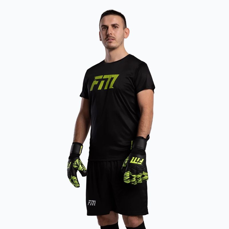 Guanti da portiere Football Masters Invictus X Training nero/verde 3