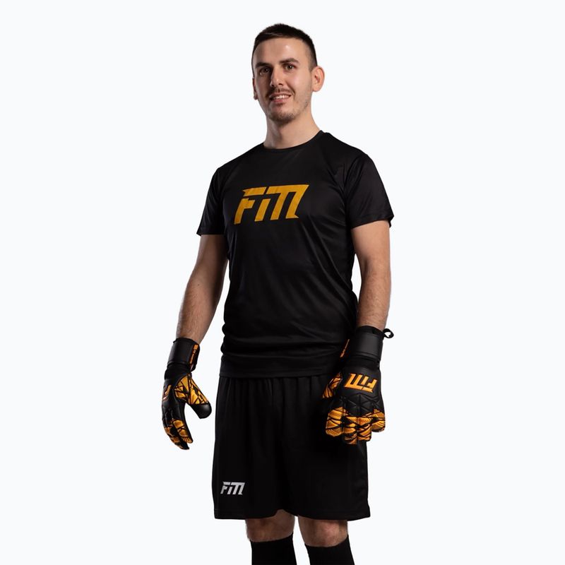 Guanti da portiere Football Masters Invictus X Training nero/arancione 2