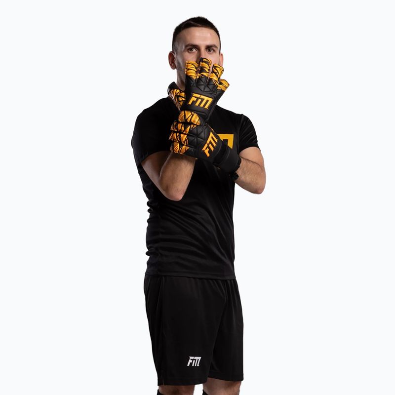 Guanti da portiere Football Masters Invictus X Training nero/arancione 3