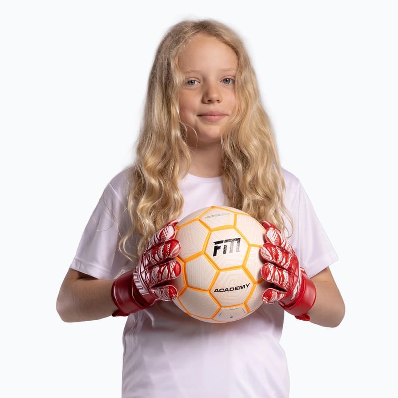 Guanti da portiere per bambini Football Masters Invictus X Jr rosa 3