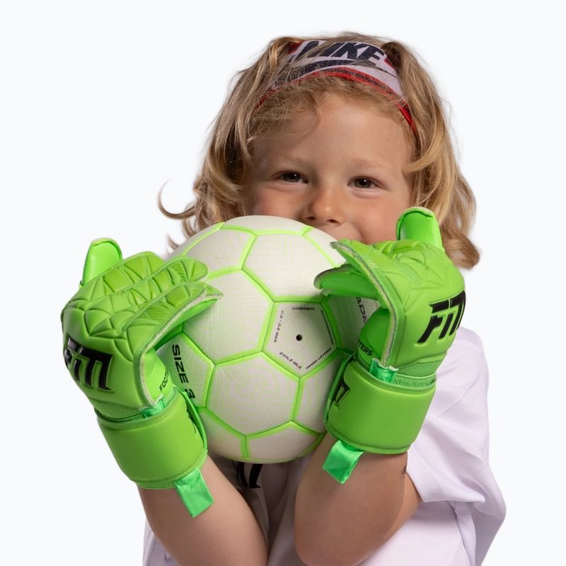 Guanti da portiere per bambini Football Masters Invictus X Jr lime 2