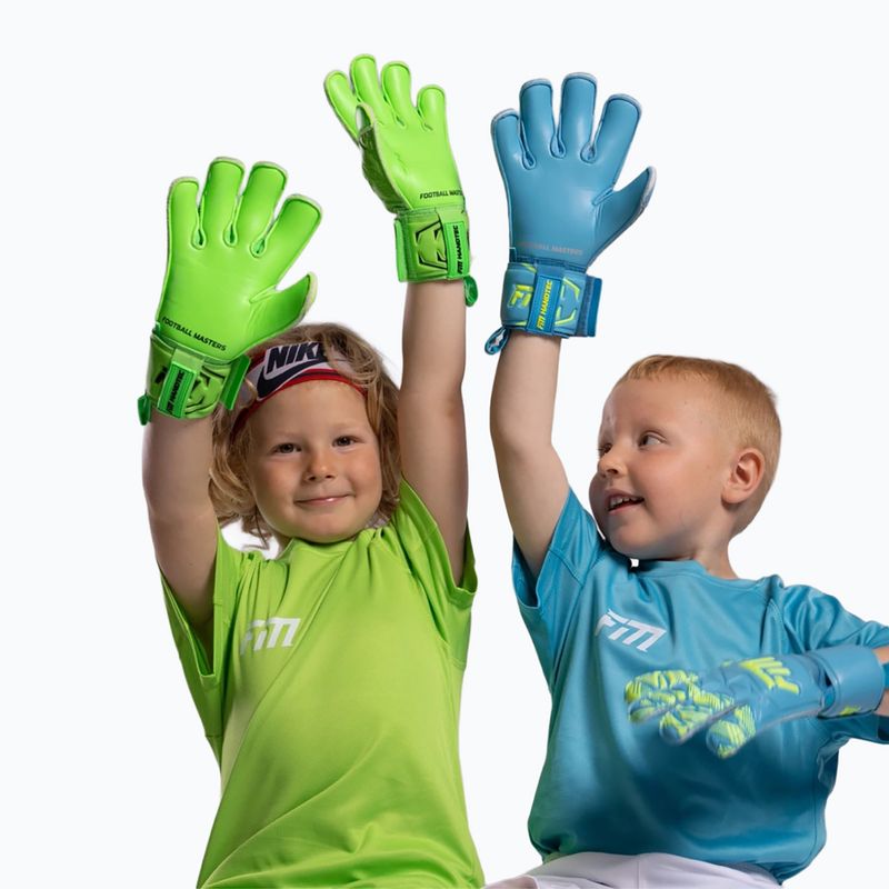 Guanti da portiere per bambini Football Masters Invictus X Jr lime 8