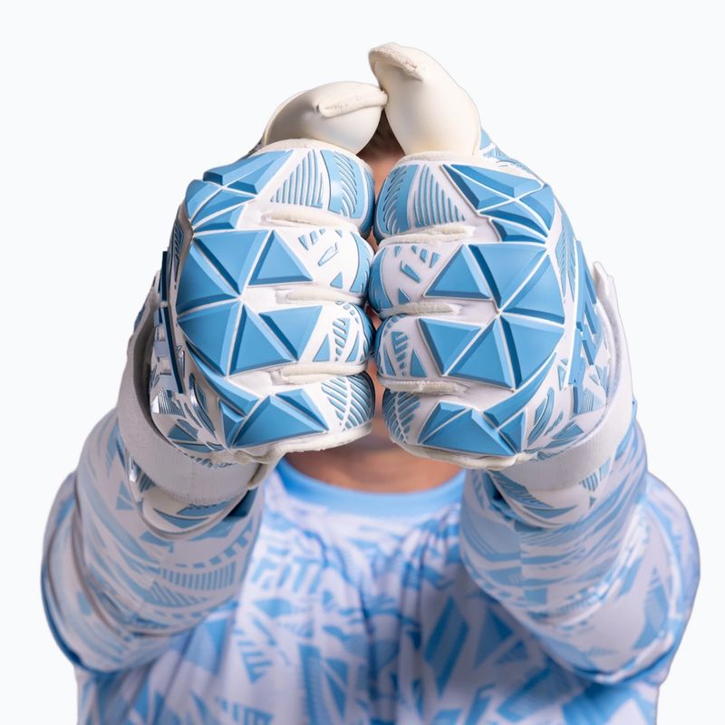 Guanti da portiere Football Masters Invictus X PRO bianco/blu 10