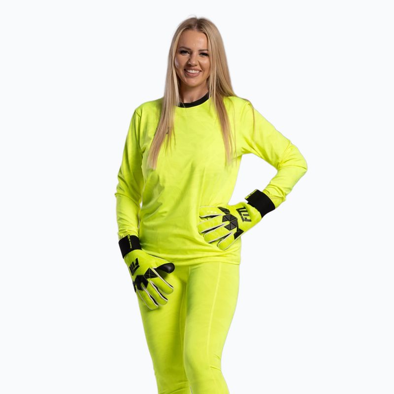 Guanti da portiere Football Masters Invictus X PRO giallo fluo 2