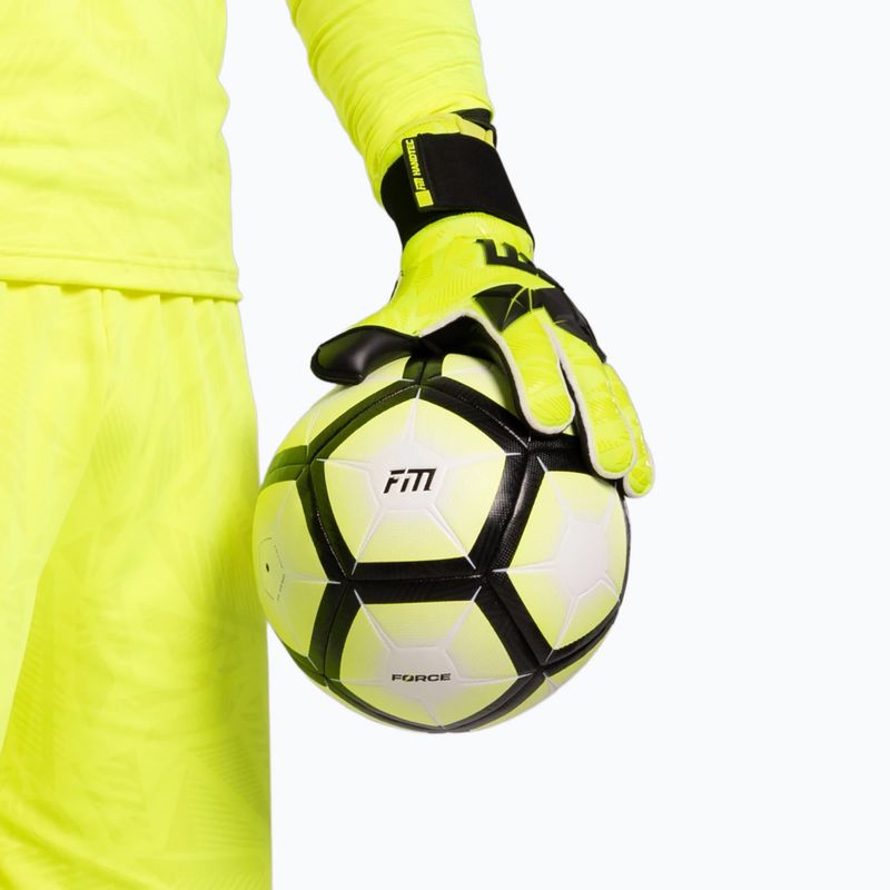 Guanti da portiere Football Masters Invictus X PRO giallo fluo 8