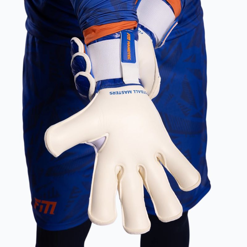Guanti da portiere Football Masters Invictus X PRO blu/arancione 5