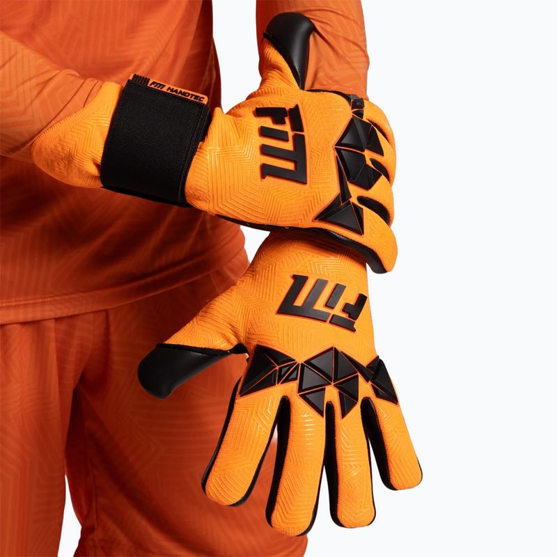 Guanti da portiere Football Masters Varis X PRO arancione fluo 6