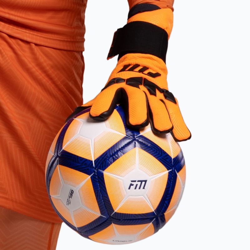 Guanti da portiere Football Masters Varis X PRO arancione fluo 10