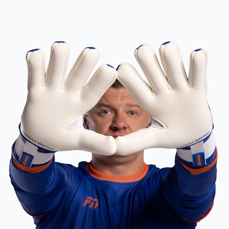 Guanti da portiere Football Masters Varis X PRO blu/arancione 8