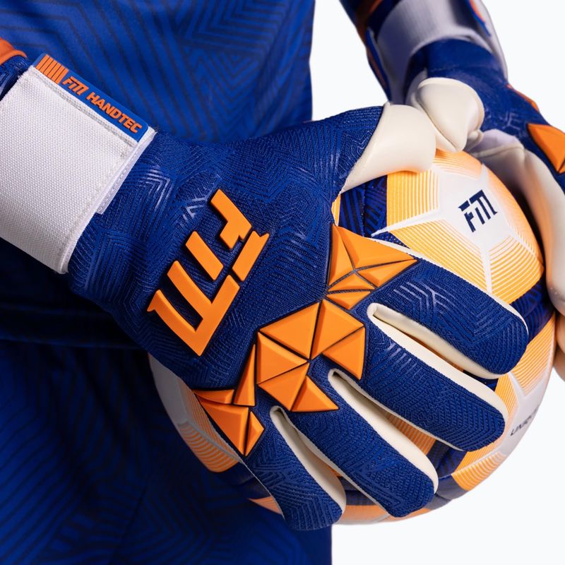 Guanti da portiere Football Masters Varis X PRO blu/arancione 10